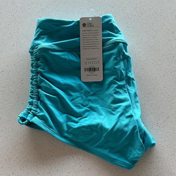 Sunshine High Waisted Swim Shorts - Ruched Side - Picture 5 of 5